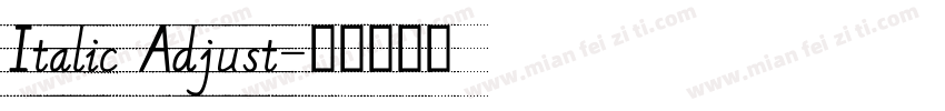 Italic Adjust字体转换